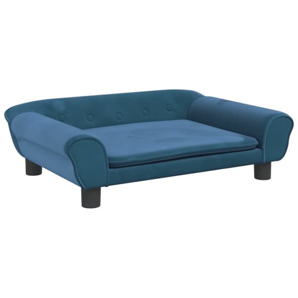 Barnsoffa blå 70x45x26 cm sammet
