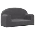 Miniatyrbild 2 av 2: Barnsoffa 2-sits antracit mjuk plysch