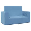 Miniatyrbild 1 av 2: Barnsoffa 2-sits blå mjuk plysch