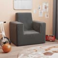 Miniatyrbild 2 av 2: Barnsoffa antracit mjuk plysch