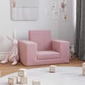 Miniatyrbild 2 av 2: Bäddsoffa för barn rosa mjuk plysch