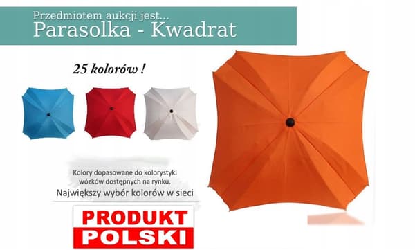 Universellt fyrkantigt paraply för barnvagn turkos UV