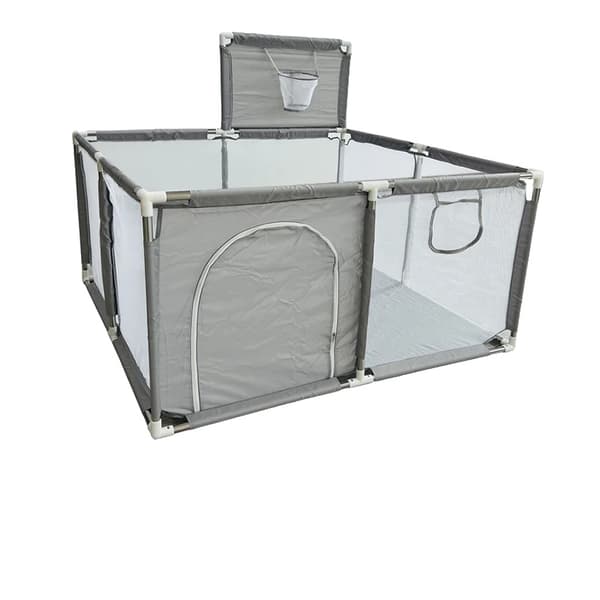 Babylekplats, Storlek 128x128x66 cm, Hållbart Material,Ljusgrå-S