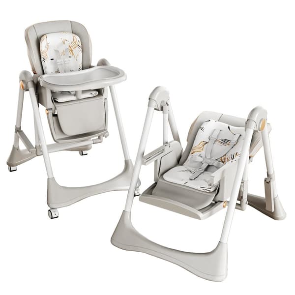 Babystol Hög stol, Unisexdesign, Lämplig för 0-36 månader,CZY8121-GRÅ