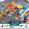 Miniatyrbillede 2 af 2: Bord, Multifunktionelt Dobbelt Sidet, Ergonomisk Designede Stole, Stor Opbevaringskapacitet,QW-05