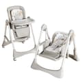 Miniatyrbillede 2 af 2: Multifunktionel Baby Højstol, Komfortabelt Design, Bærbar og Sammenklappelig,GRÅ