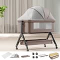 Miniatyrbillede 2 af 2: Babyvugge, Vuggefunktion, Unisex Design, CE Certificeret,X3-KHAKI