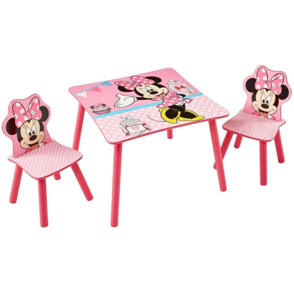 Disney Bord med 2 stoler Minni Mus 63x63x45 cm rosa WORL222013