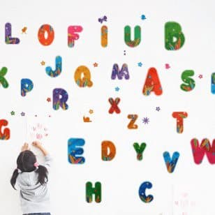 Väggdekor - Alfabetet A-Z