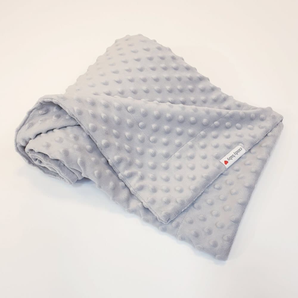 Babyfilt minky, grå