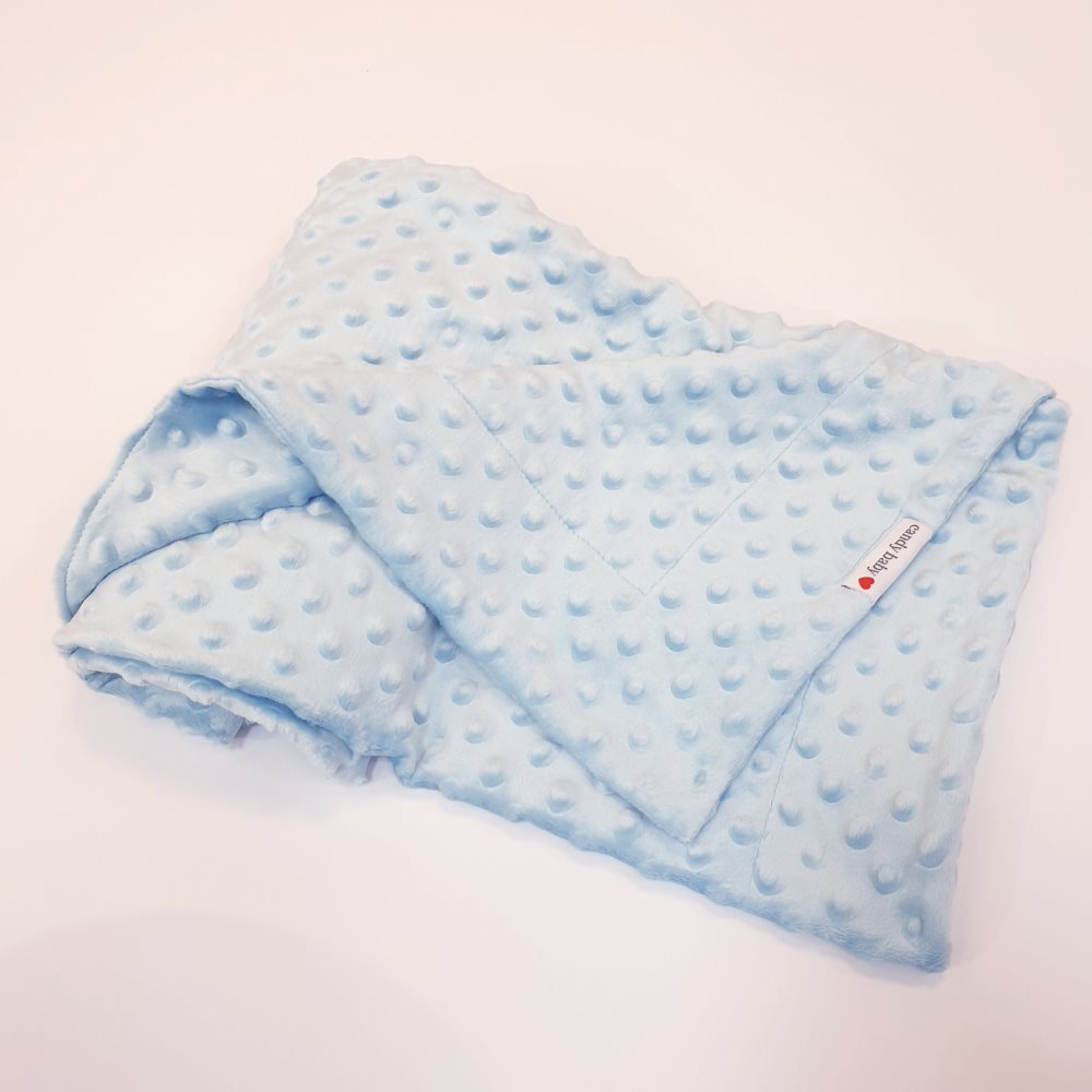 Babyfilt minky, blå