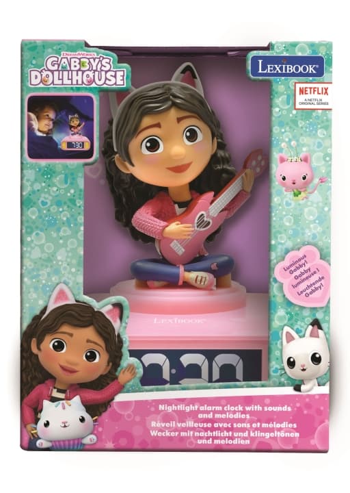 Gabby's Dollhouse Väckarklocka med nattljus och ljud (80114)