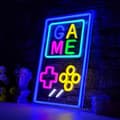 Miniatyrbilde 2 av 6: Arkadespill Gamepad Spill Spill Gaming Neonlys Spillrom Veggdekorasjon LED-lampe