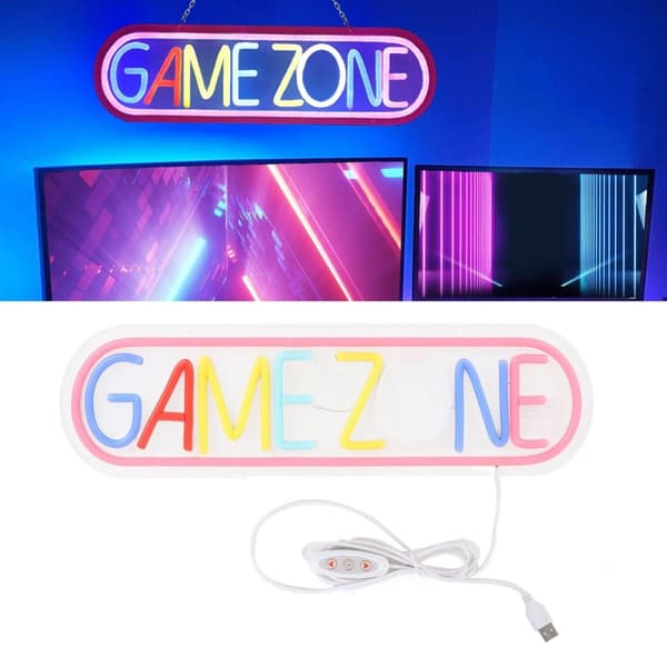 Gaming LED Neonlys Veggdekorasjon Spillrom Atmosfære Lampe Romdekorasjon