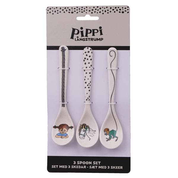 Barbo Toys - Pippi Bamboo Melamine Spoon set Trend