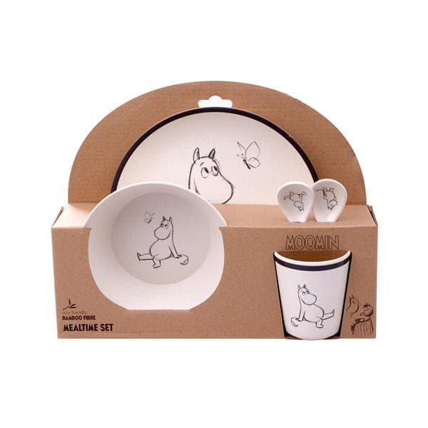 Barbo Toys - Moomin Bamboo Melamine 5 pcs package (plate, bowl, tumbler, 2 spoons)