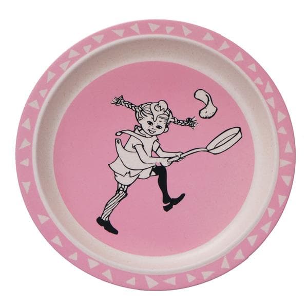Barbro Toys - Pippi Bamboo Melamine Plate 21cm Pink