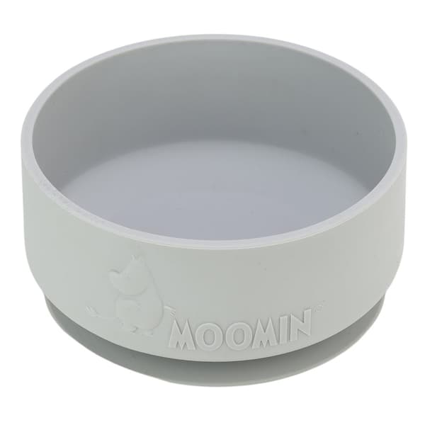 Mumin Silikon Skål med Sugkopp Easy Grey Rätt Start
