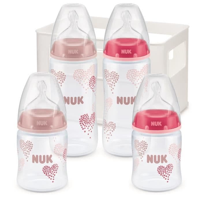 NUK sæt førstevalg + 4 flasker + 1 datter skab