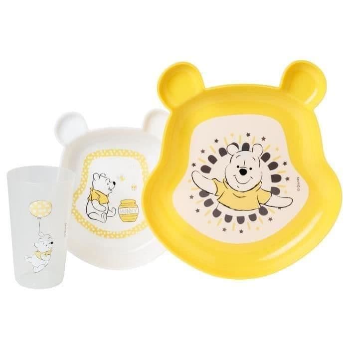 DISNEY Winnie Hunny 3-osainen lounaspaketti - Valikoima kulho ja lasilevy
