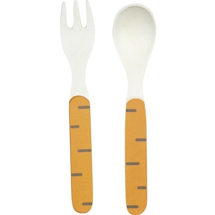 PLASTOREX Set 2 bambu-ruokailuvälineet - Porkkana