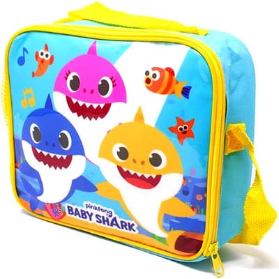 Baby Shark Blød frokostpose Madkasse Opbevaringspose Med flaskeholder