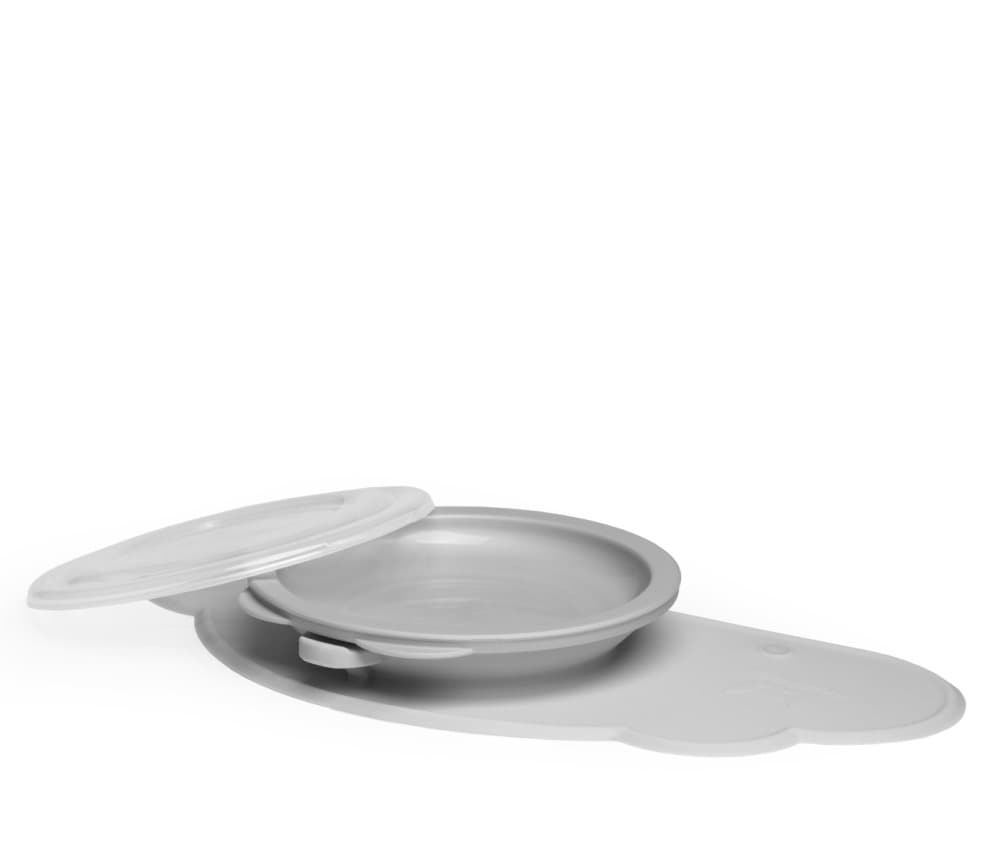 Spisesett Eco Placemat Mini Set Grey Herobility