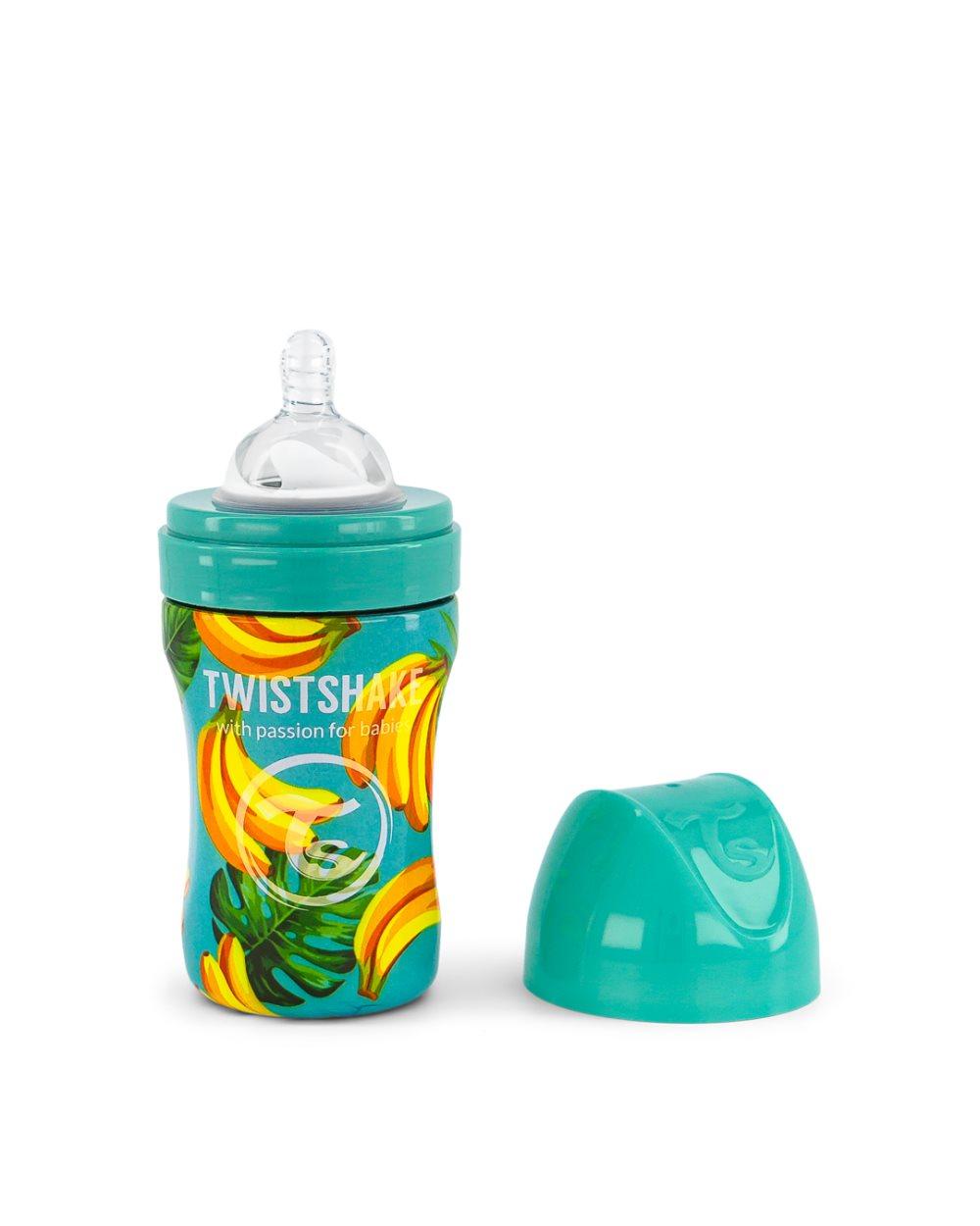 Twistshake Nappflaska Anti-Colic Rostfritt Stål 260ml Banana