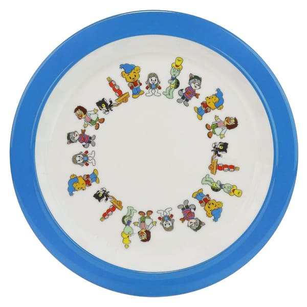 Rätt Start Flat tallrik med halkskydd, Bamse Vulkanön