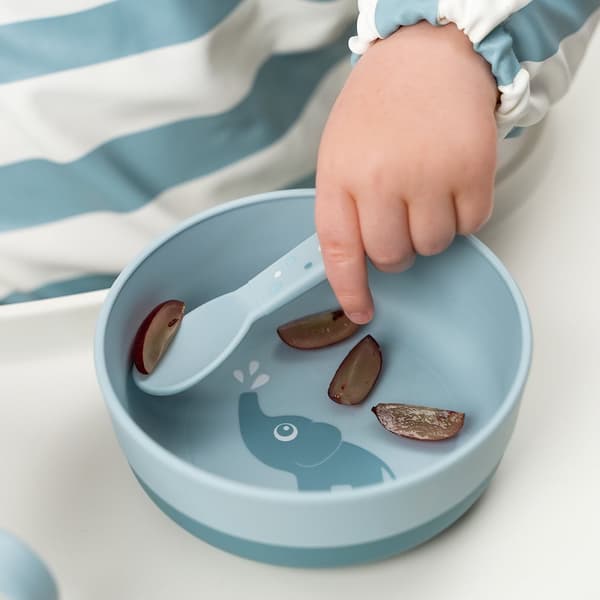 Foodie Bestikksett Happy Dots Blå Done by Deer