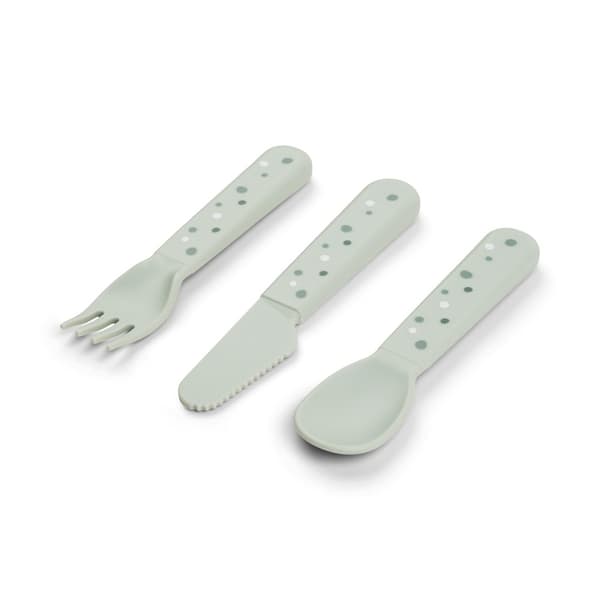 Foodie Bestickset Happy Dots Grön Done by Deer