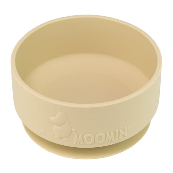 Mumin Silikon Skål med Sugkopp Latte Beige Rätt Start