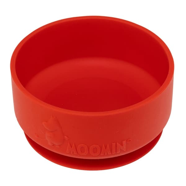 Mumin Silikon Skål med Sugkopp Lingonberry Red Rätt Start