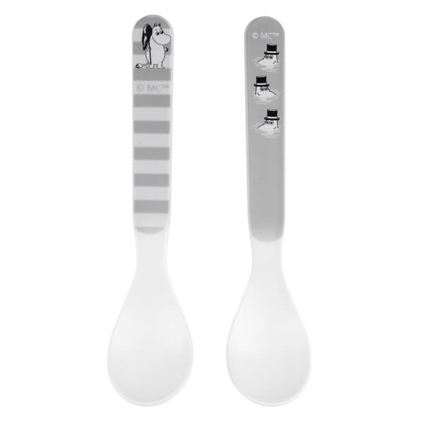 Mumin Vatten & Bad Skedar 2-pack Grå Rätt Start