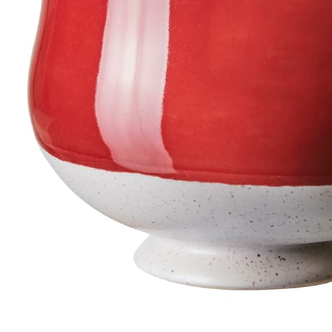 LEO kopp M Röd/vit Ø10xH10 cm 2-pack