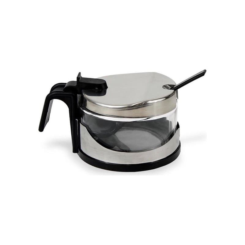 Sockerströare Rostfritt stål Med tesked (13 x 9,6 x 7,5 cm)