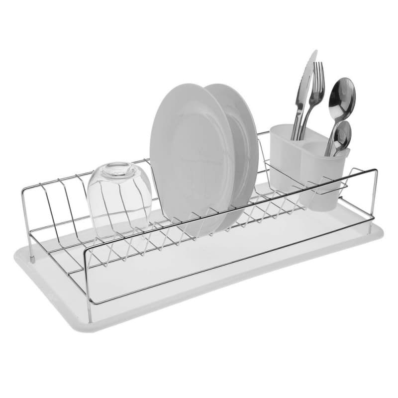 Diskställ Versa Tallrikar Vit Längd Stål Järn polypropen (24,7 x 11,6 x 50,5 cm)