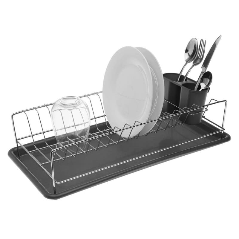 Diskställ Versa Tallrikar Grå Längd Stål Järn polypropen (24,7 x 11,6 x 50,5 cm)