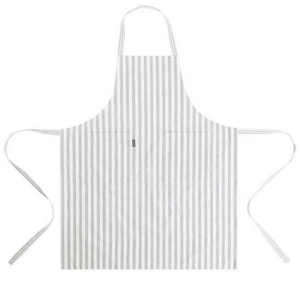 Linned og mere Forklæde Stripe Lysegrå