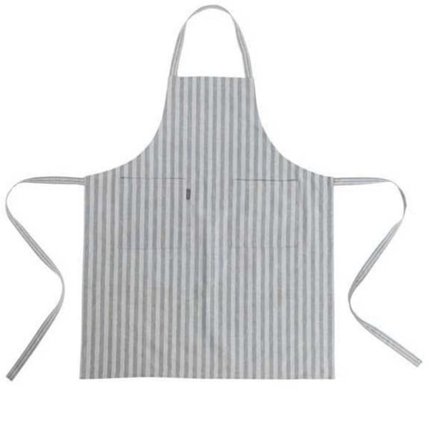 Linne & Mer Förkläde Stripe Grey