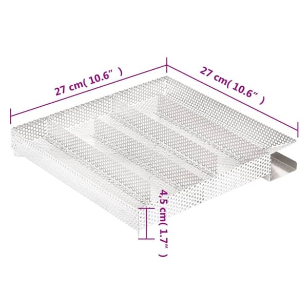 vidaXL Kallröksgenerator 5-kammare 27 cm rostfritt stål