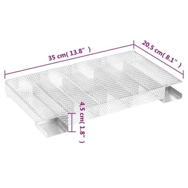 vidaXL Kallröksgenerator 8-kammare 35 cm rostfritt stål