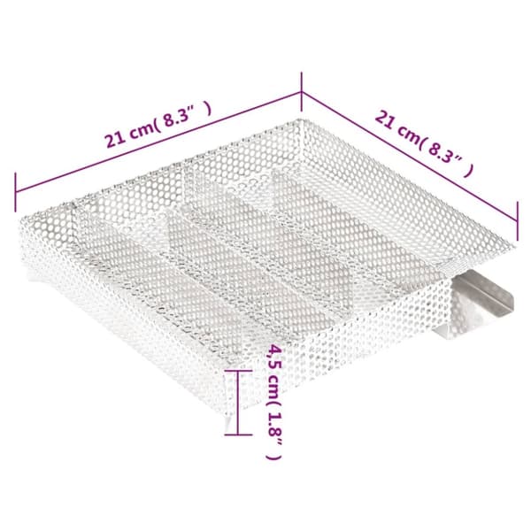vidaXL Kallröksgenerator 5-kammare 21 cm rostfritt stål
