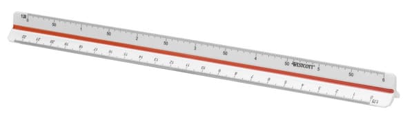 Westcott AC-E10161 Scale stick 30cm 1:20/25/33.33/50/75/100