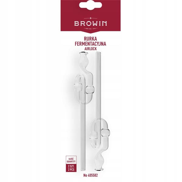 Viinin käymislasiputki 2 kpl 8,5 mm