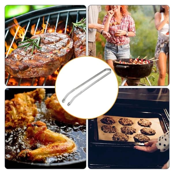 OBOSOE Grilltång i rostfritt stål med roterande hjul,BBQ/Grillar Redskap
