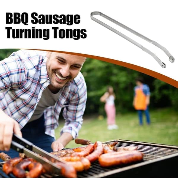 OBOSOE Grilltång i rostfritt stål med roterande hjul,BBQ/Grillar Redskap