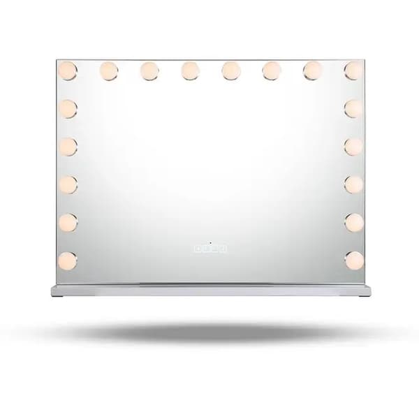 Kaunistepeili, himmennettävät LED-valot, Bluetooth-kaiuttimet, 80 x 58 cm (18 sipulia)