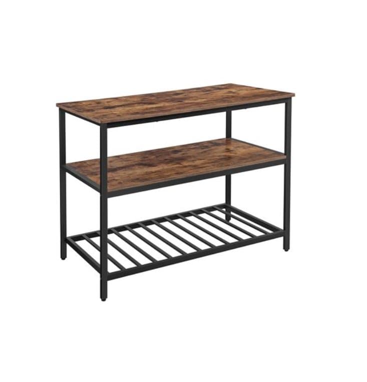 Segenn skåp - kök hylla - Köksskåp - Single Rack med hyllor - Industrial - Brun / Svart - 120 x 60 x 90 cm