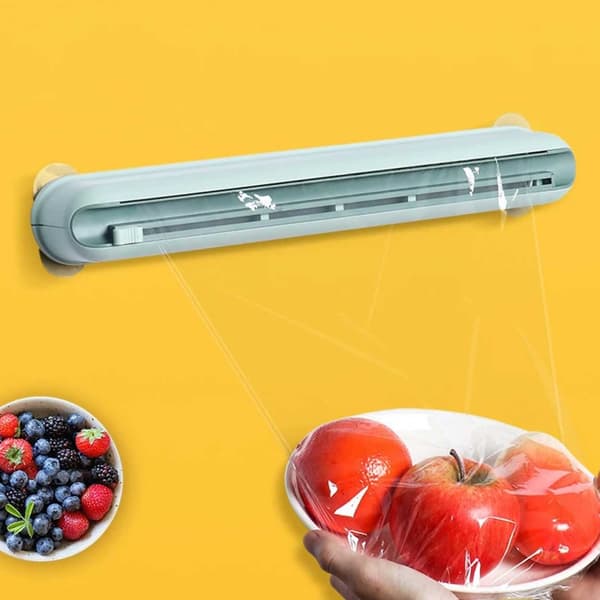 Plastfolie Aluminiumfolie Dispenser Skärare med Sugkoppar